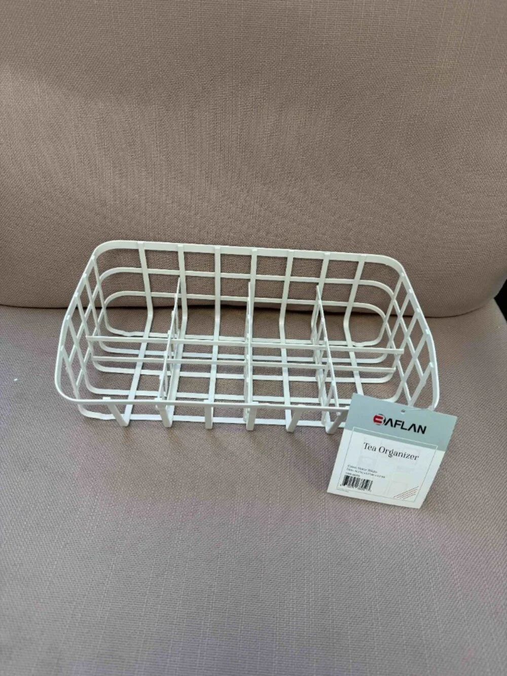 Tea Organizer - White Metal - New